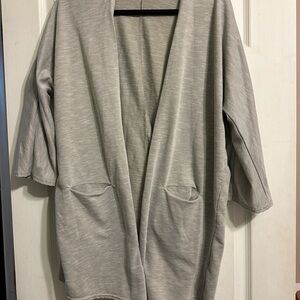 DONNI Gray Oversized Cardigan Sweater